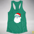 Santa’s Gay Male Pride Flag Shades Racerback Tank - Kelly Green